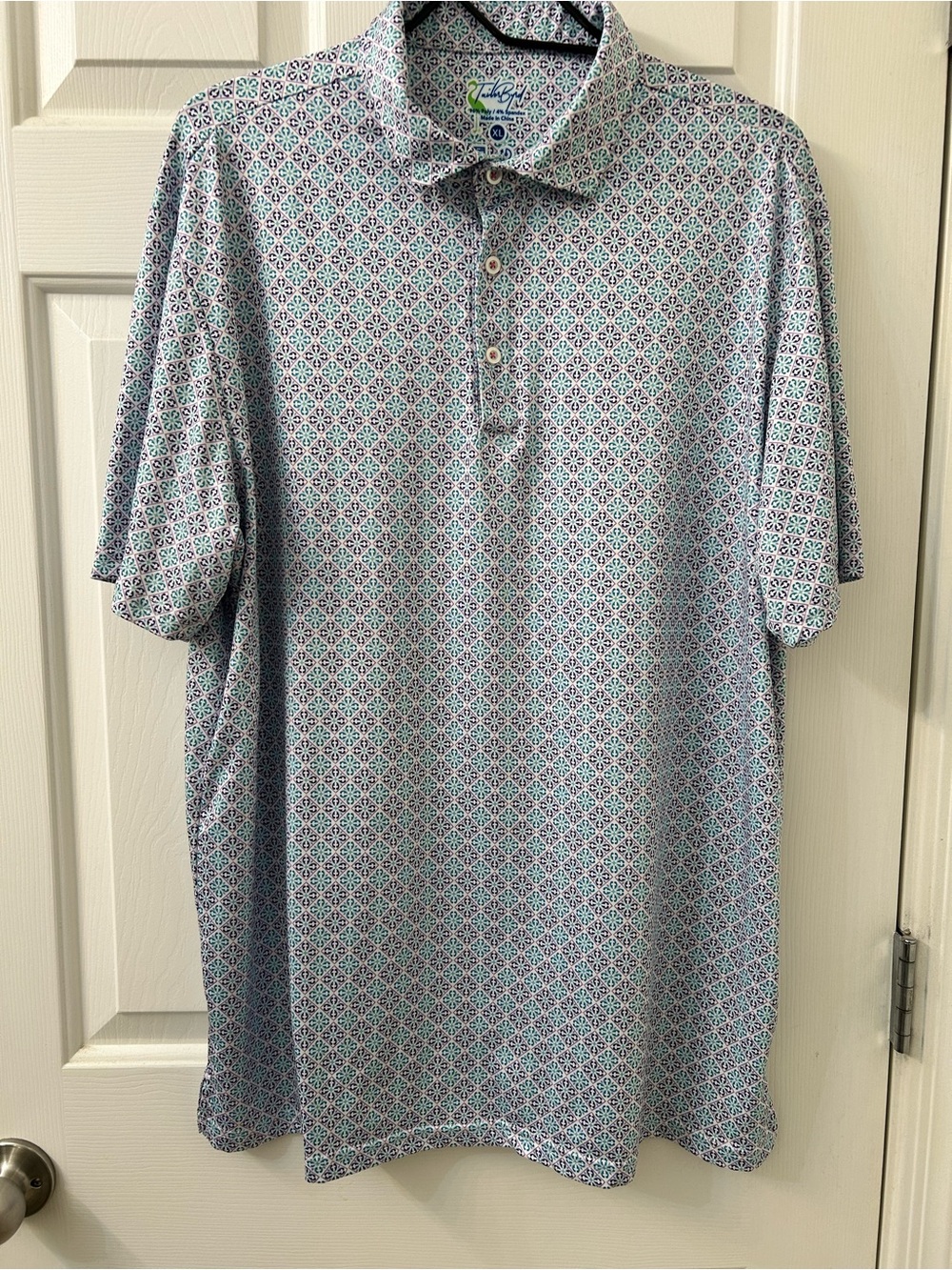 TailorByrd Performance Polo XL Geometric Medallion